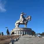 Bronze Genghis Khan statue at Sukhbaatar Square Ulaanbaatar — Khuvsgul Lake Explorer Tour